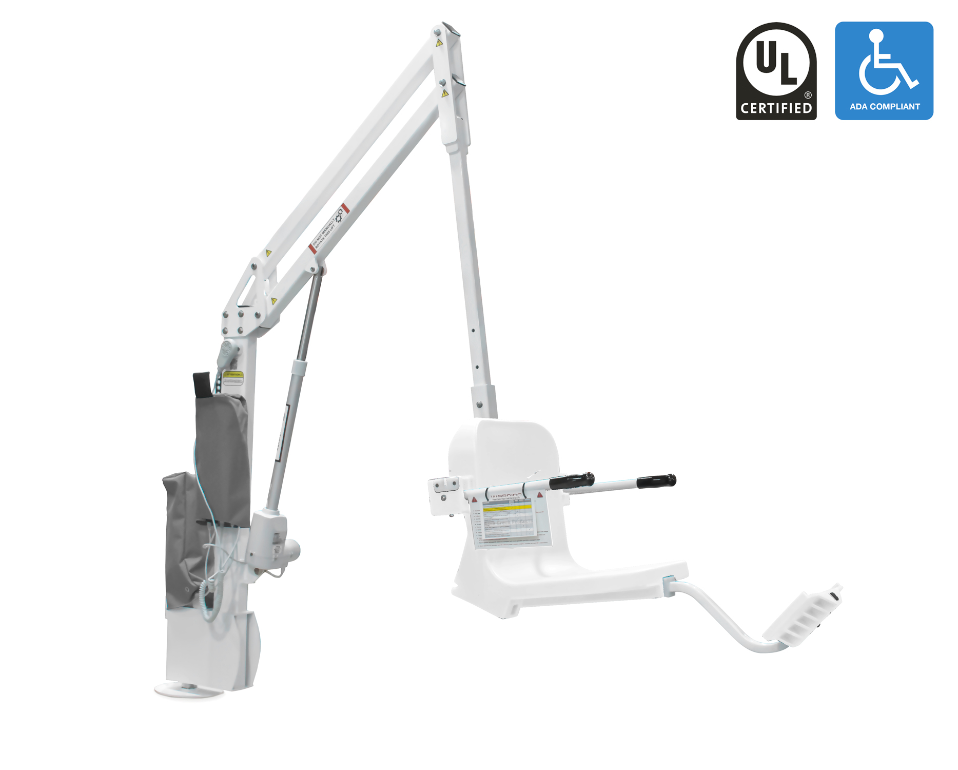Aqua Creek Scout Excel Pool Lift - No Anchor Included - White / White